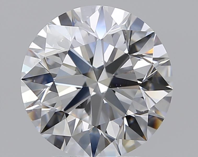 2.58 Carat Round Natural Diamond with  Cut Diamond in 14KT  view 1

