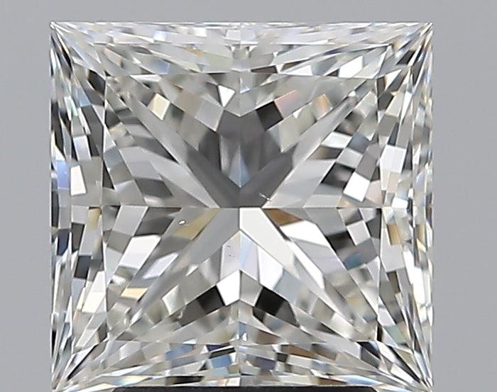3.0 Carat Princess Natural Diamond with  Cut Diamond in 14KT  view 1
