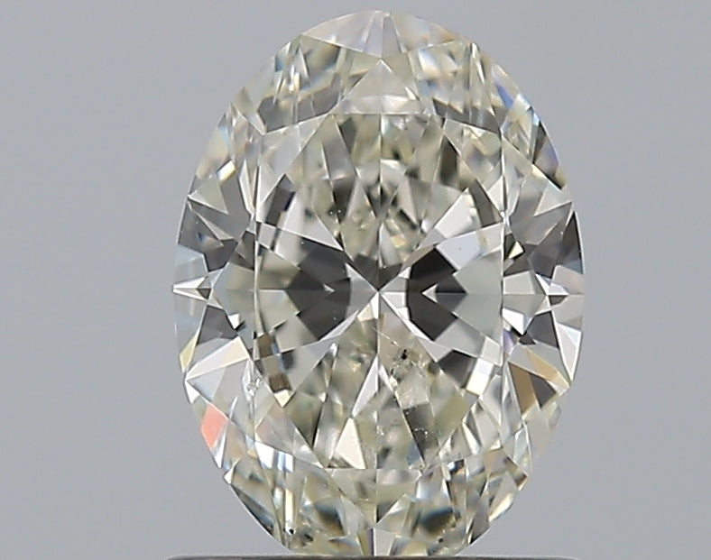 1.0 Carat Oval Natural Diamond with  Cut Diamond in 14KT  view 1
