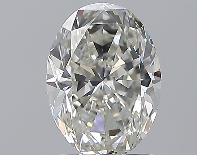 1.53 Carat Oval Natural Diamond with  Cut Diamond in 14KT  view 1
