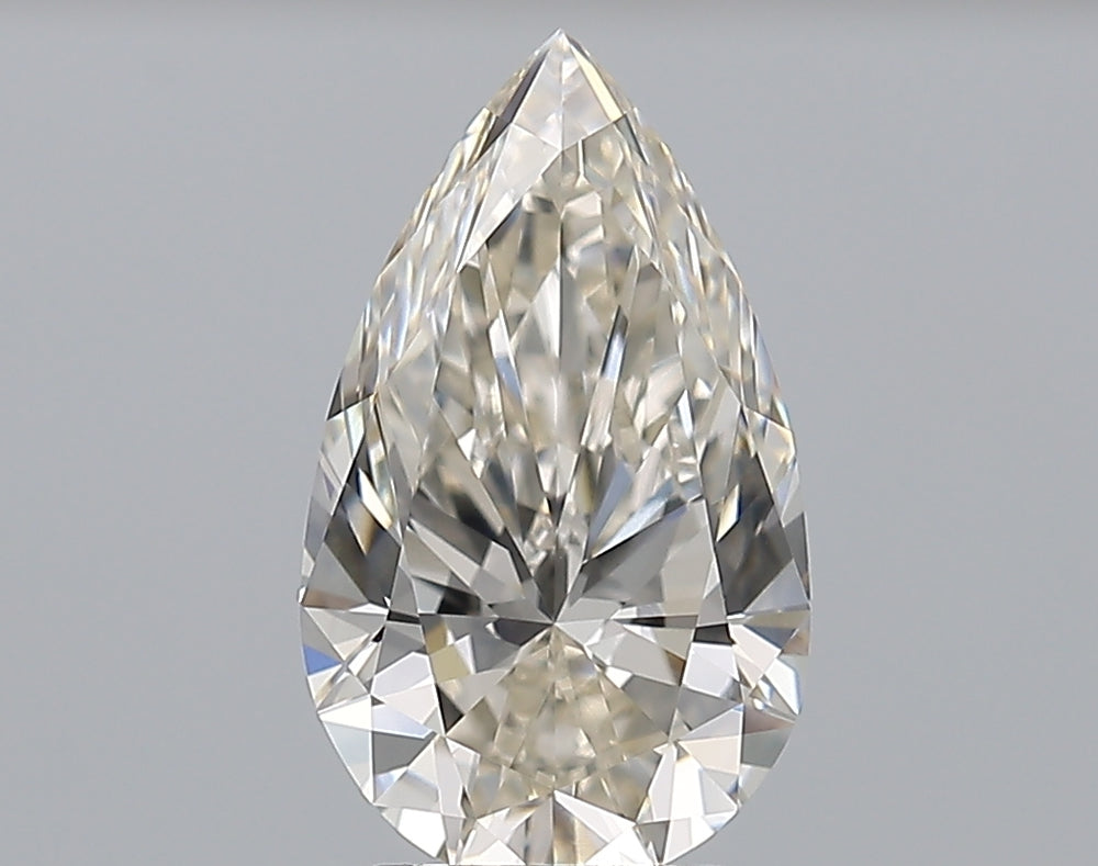 2.51 Carat Pear Natural Diamond with  Cut Diamond in 14KT  view 1
