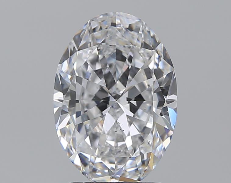 2.0 Carat Oval Natural Diamond with  Cut Diamond in 14KT  view 1
