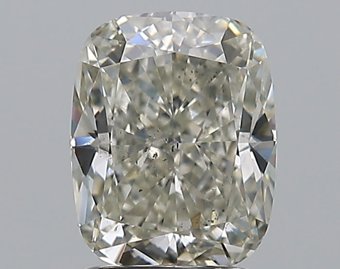2.0 Carat Cushion Natural Diamond with  Cut Diamond in 14KT  view 1
