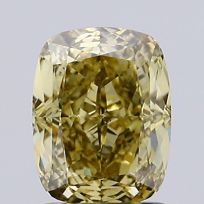 1.53 Carat Cushion Lab Diamond with  Cut Diamond in 14KT  view 1
