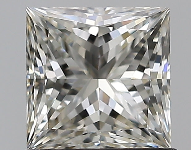1.03 Carat Princess Natural Diamond with  Cut Diamond in 14KT  view 1
