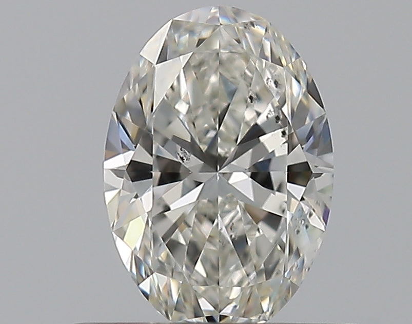 0.53 Carat Oval Natural Diamond with  Cut Diamond in 14KT  view 1
