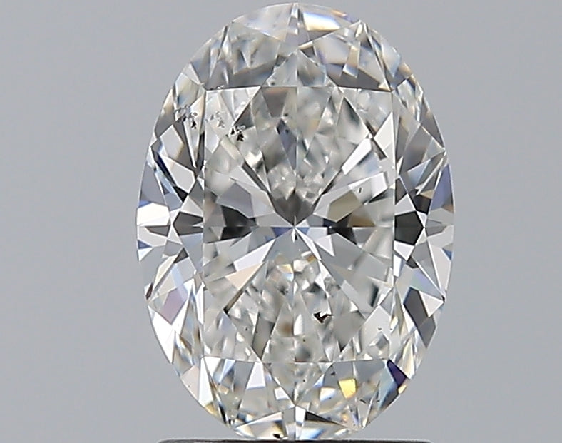 1.79 Carat Oval Natural Diamond with  Cut Diamond in 14KT  view 1
