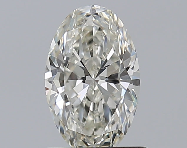 0.8 Carat Oval Natural Diamond with  Cut Diamond in 14KT  view 1
