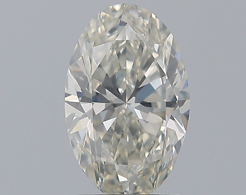 1.51 Carat Oval Natural Diamond with  Cut Diamond in 14KT  view 1
