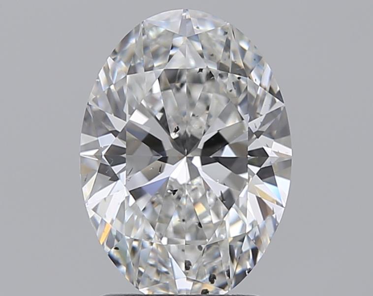2.0 Carat Oval Natural Diamond with  Cut Diamond in 14KT  view 1
