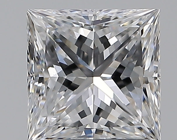 1.02 Carat Princess Natural Diamond with  Cut Diamond in 14KT  view 1
