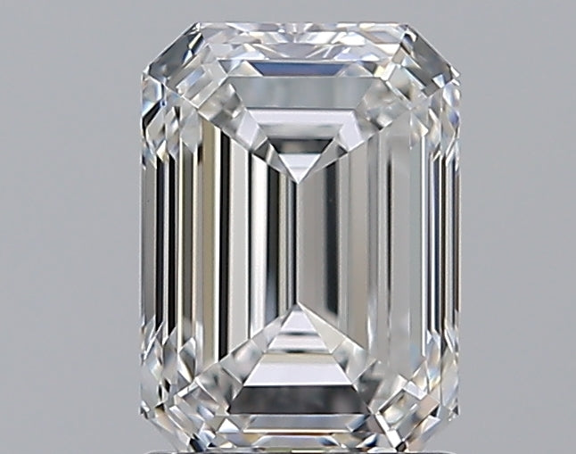 1.5 Carat Emerald Natural Diamond with  Cut Diamond in 14KT  view 1
