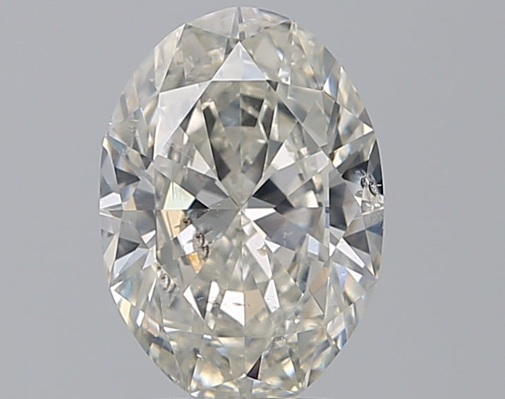 2.0 Carat Oval Natural Diamond with  Cut Diamond in 14KT  view 1
