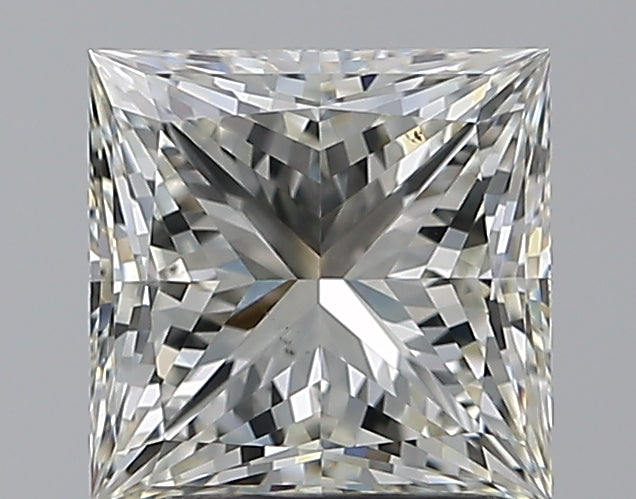 2.01 Carat Princess Natural Diamond with  Cut Diamond in 14KT  view 1
