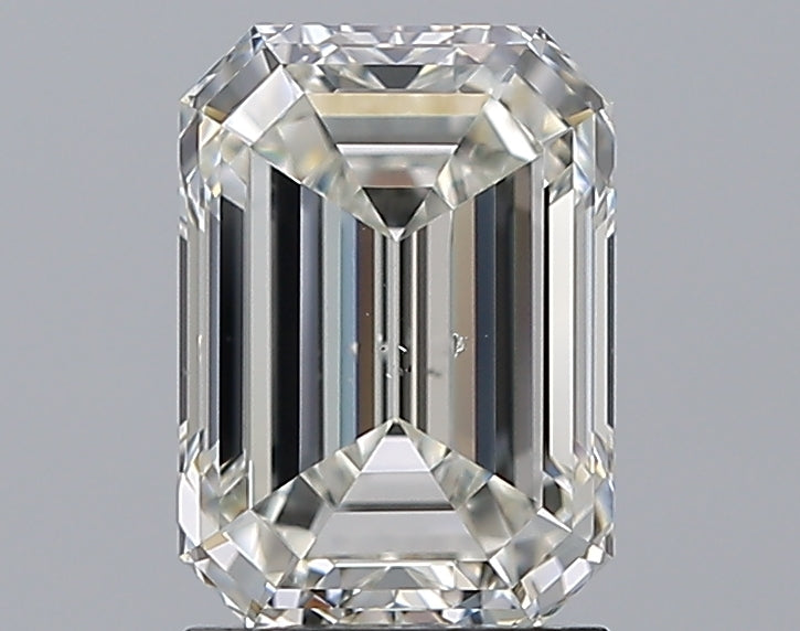 2.0 Carat Emerald Natural Diamond with  Cut Diamond in 14KT  view 1
