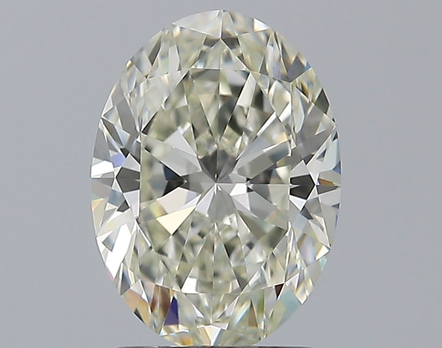 1.72 Carat Oval Natural Diamond with  Cut Diamond in 14KT  view 1
