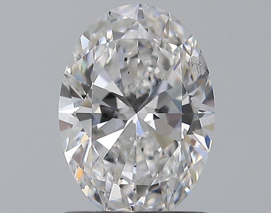 1.0 Carat Oval Natural Diamond with  Cut Diamond in 14KT  view 1
