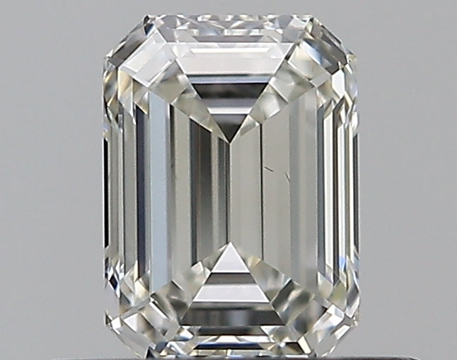 0.51 Carat Emerald Natural Diamond with  Cut Diamond in 14KT  view 1
