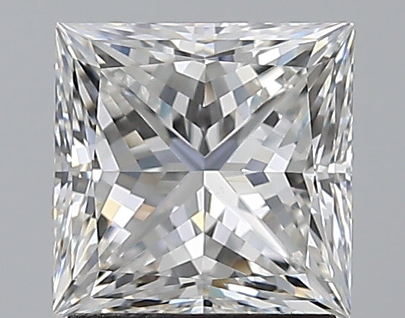 1.72 Carat Princess Natural Diamond with  Cut Diamond in 14KT  view 1
