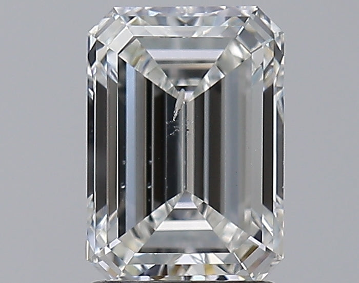 1.73 Carat Emerald Natural Diamond with  Cut Diamond in 14KT  view 1
