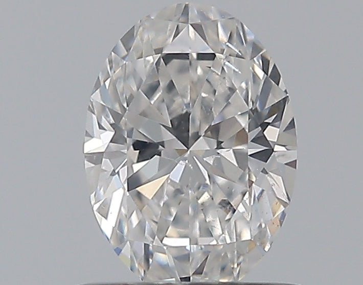 0.59 Carat Oval Natural Diamond with  Cut Diamond in 14KT  view 1
