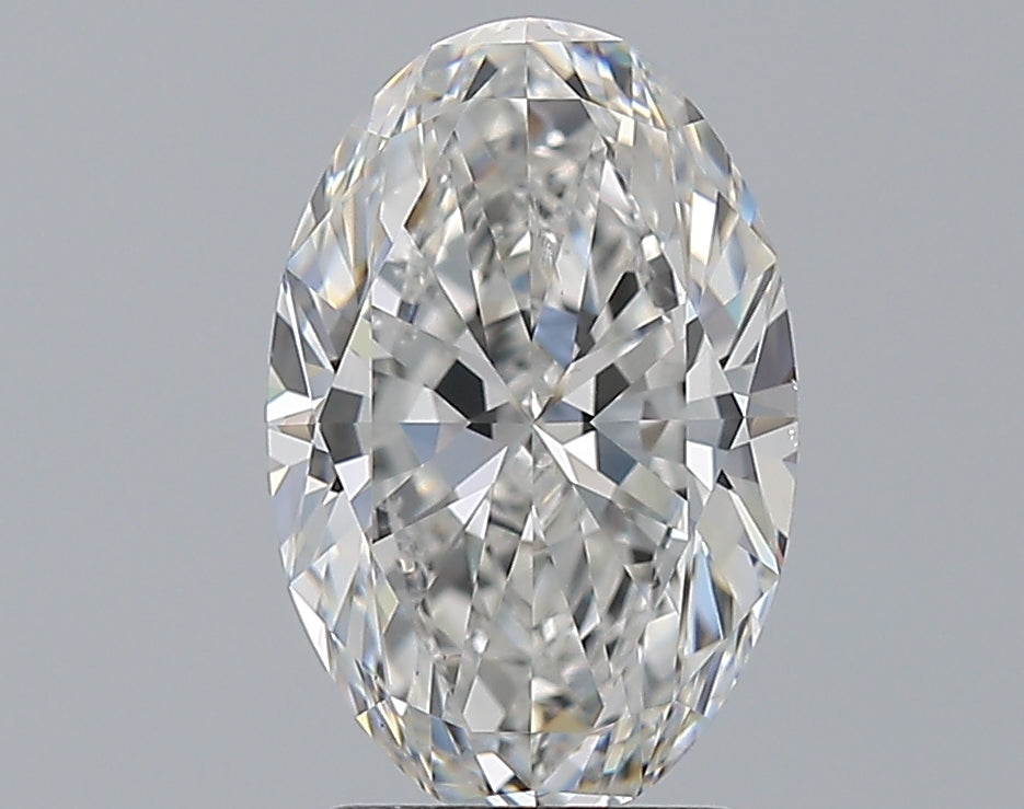 2.51 Carat Oval Natural Diamond with  Cut Diamond in 14KT  view 1
