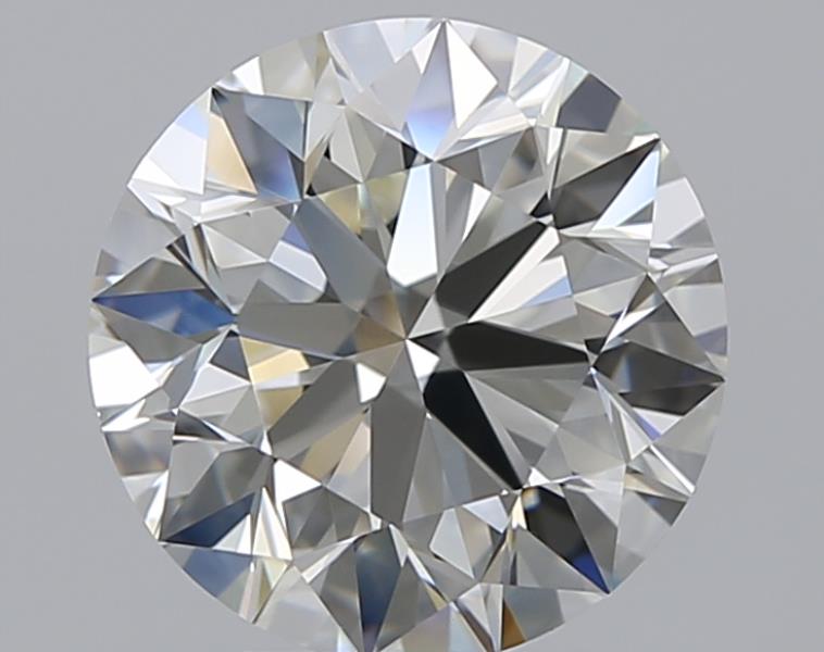 2.5 Carat Round Natural Diamond with  Cut Diamond in 14KT  view 1
