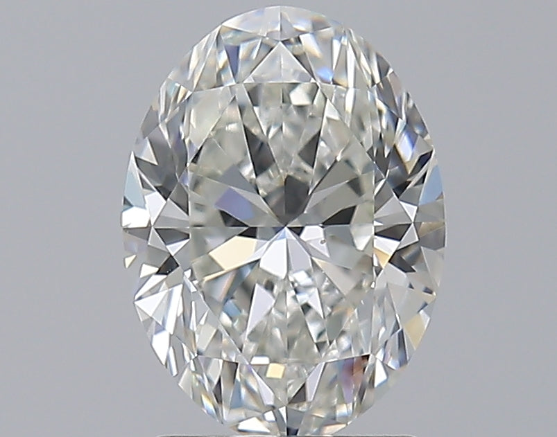 2.01 Carat Oval Natural Diamond with  Cut Diamond in 14KT  view 1

