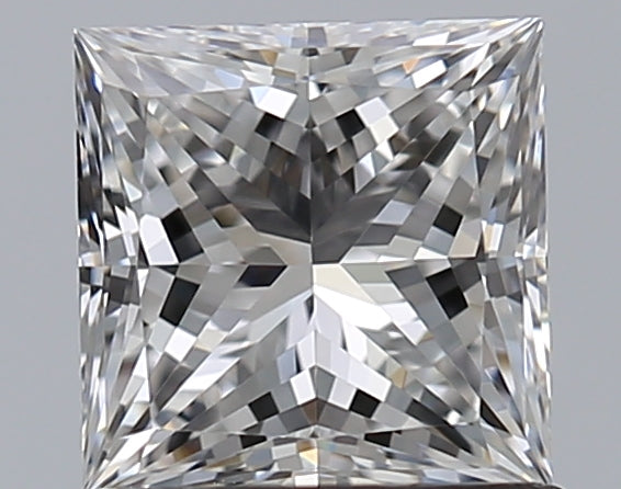 0.87 Carat Princess Natural Diamond with  Cut Diamond in 14KT  view 1
