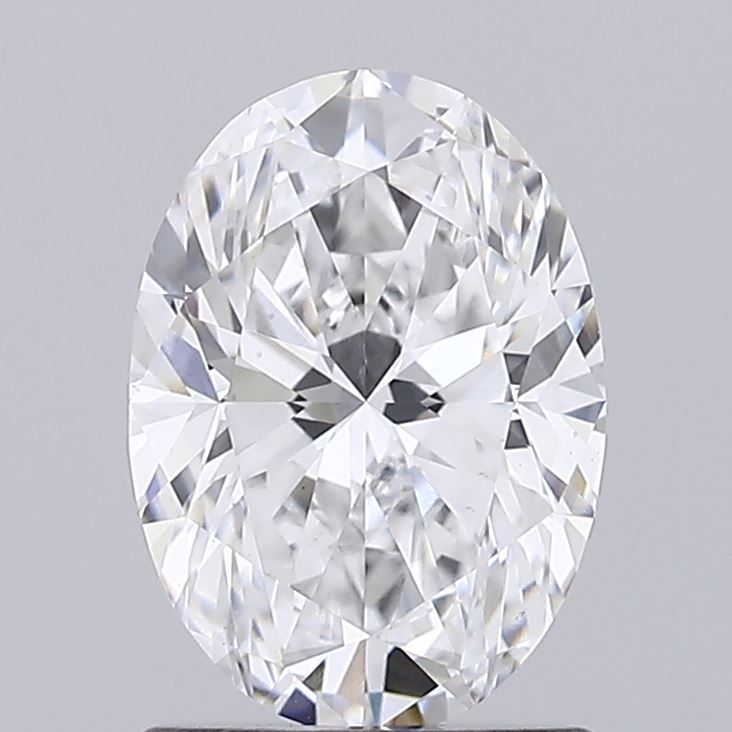 1.5 Carat Oval Lab Diamond with  Cut Diamond in 14KT  view 1
