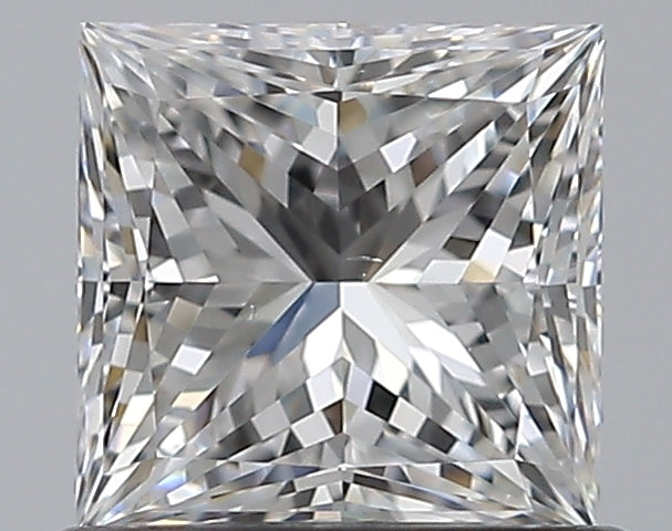 0.87 Carat Princess Natural Diamond with  Cut Diamond in 14KT  view 1
