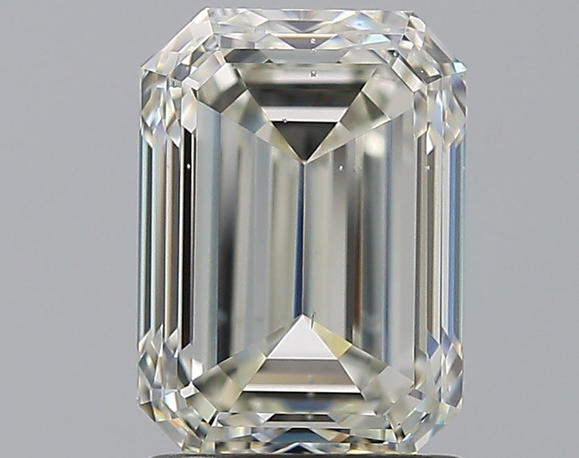 2.0 Carat Emerald Natural Diamond with  Cut Diamond in 14KT  view 1
