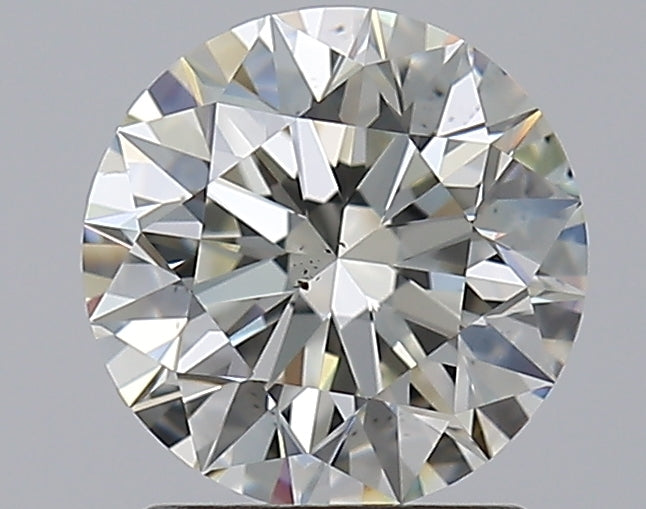 1.7 Carat Round Natural Diamond with  Cut Diamond in 14KT  view 1
