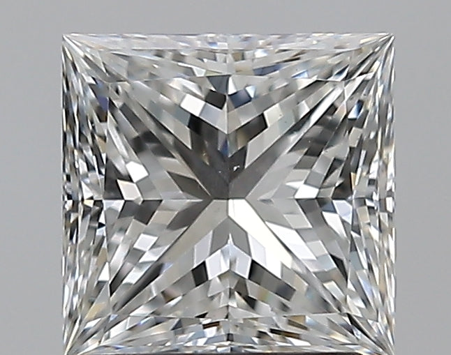 1.5 Carat Princess Natural Diamond with  Cut Diamond in 14KT  view 1
