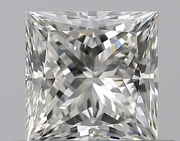 0.5 Carat Princess Natural Diamond with  Cut Diamond in 14KT  view 1
