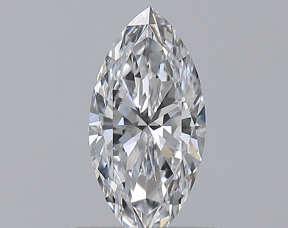 0.5 Carat Marquise Natural Diamond with  Cut Diamond in 14KT  view 1
