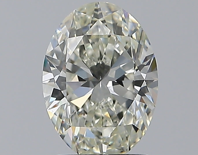 1.7 Carat Oval Natural Diamond with  Cut Diamond in 14KT  view 1
