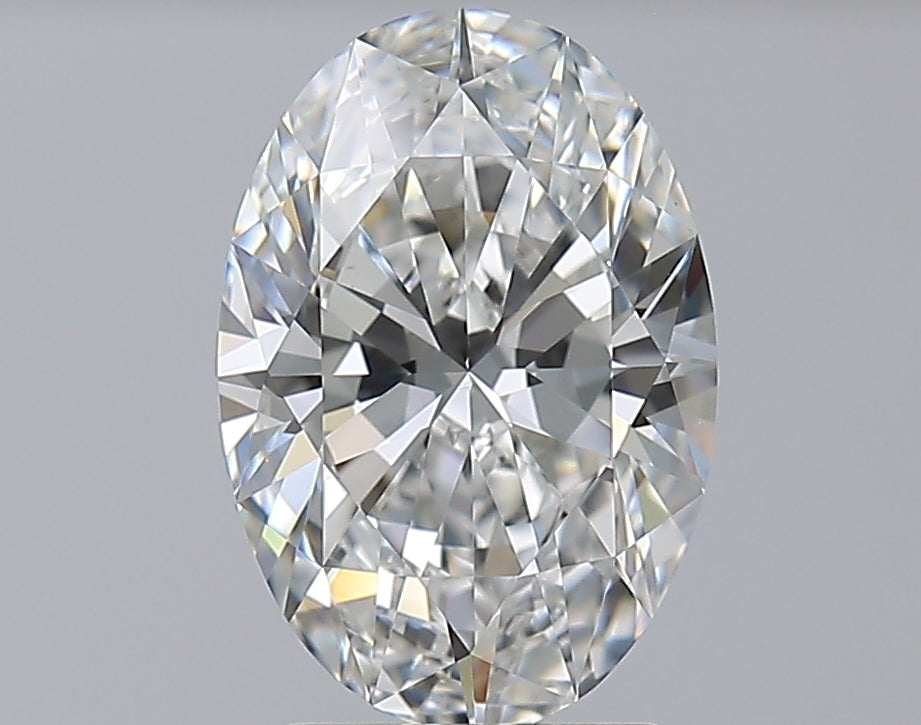 2.38 Carat Oval Natural Diamond with  Cut Diamond in 14KT  view 1
