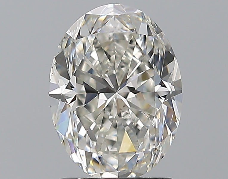 2.0 Carat Oval Natural Diamond with  Cut Diamond in 14KT  view 1
