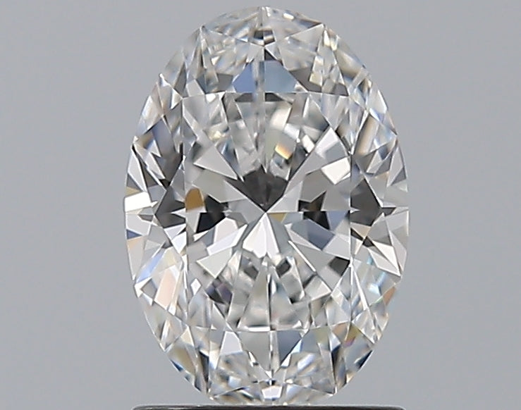 1.29 Carat Oval Natural Diamond with  Cut Diamond in 14KT  view 1

