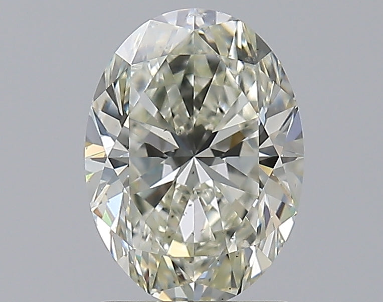 1.7 Carat Oval Natural Diamond with  Cut Diamond in 14KT  view 1

