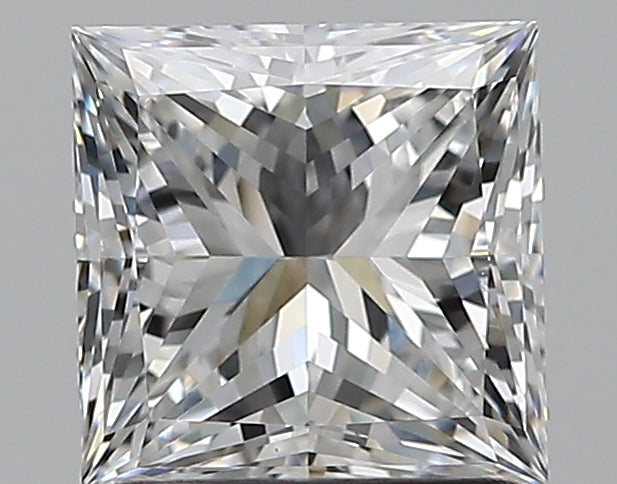 1.51 Carat Princess Natural Diamond with  Cut Diamond in 14KT  view 1
