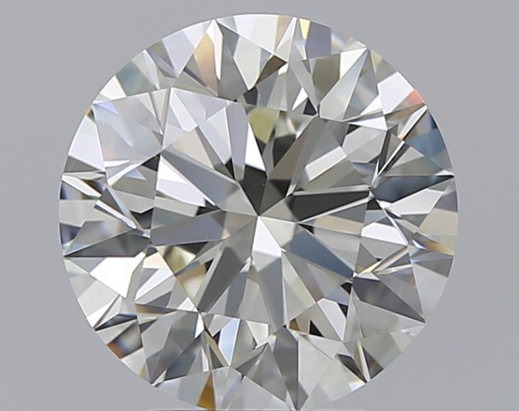 3.11 Carat Round Natural Diamond with  Cut Diamond in 14KT  view 1
