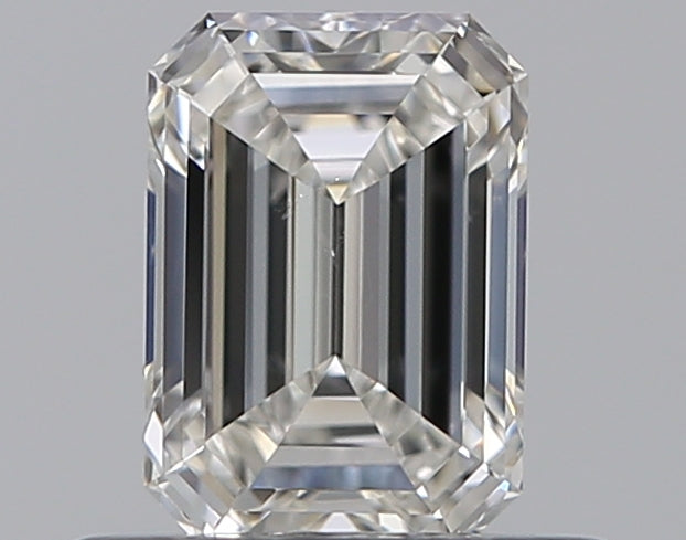 0.57 Carat Emerald Natural Diamond with  Cut Diamond in 14KT  view 1
