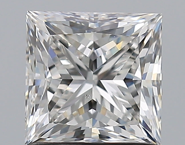 1.5 Carat Princess Natural Diamond with  Cut Diamond in 14KT  view 1

