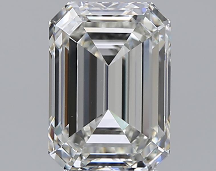 3.0 Carat Emerald Natural Diamond with  Cut Diamond in 14KT  view 1
