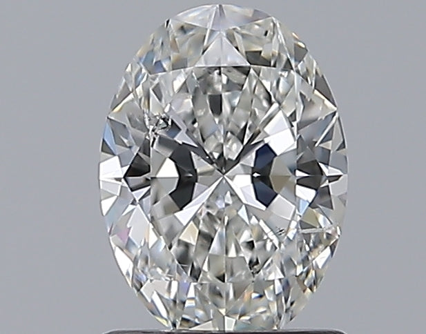 0.96 Carat Oval Natural Diamond with  Cut Diamond in 14KT  view 1
