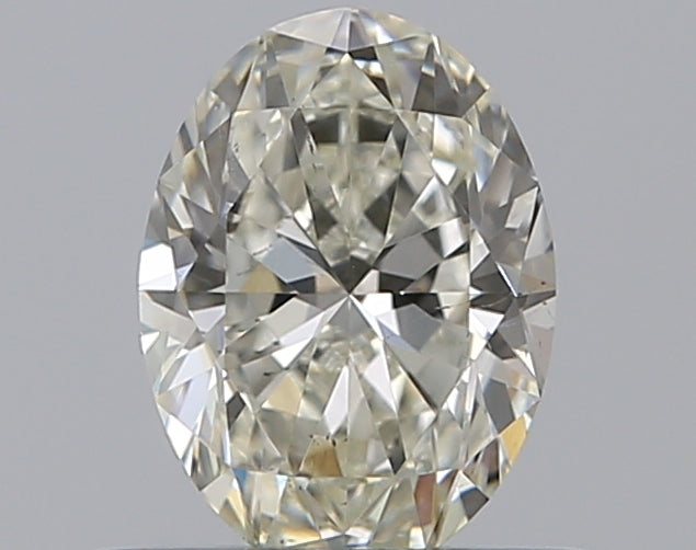 0.5 Carat Oval Natural Diamond with  Cut Diamond in 14KT  view 1
