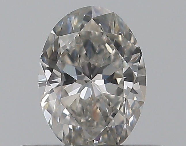 0.4 Carat Oval Natural Diamond with  Cut Diamond in 14KT  view 1

