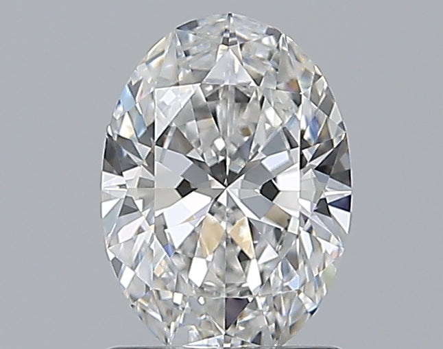 1.0 Carat Oval Natural Diamond with  Cut Diamond in 14KT  view 1
